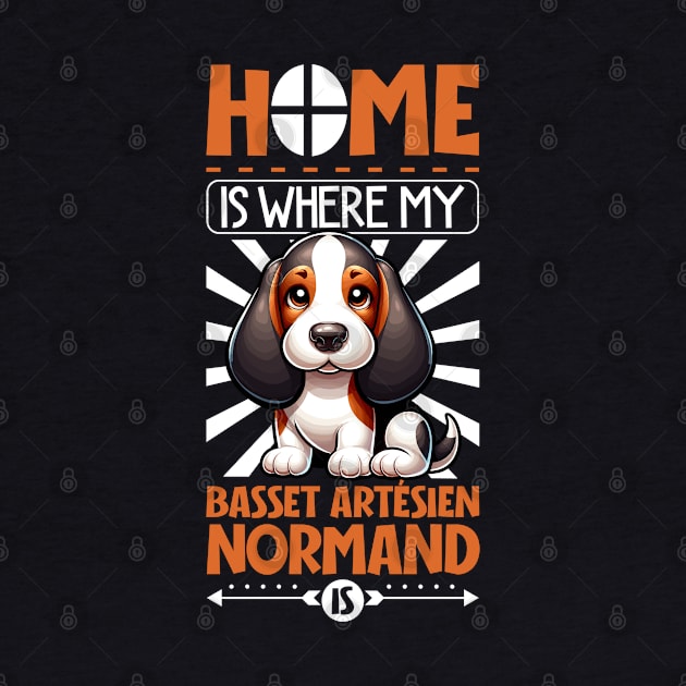 Home is with my Norman Artesian Basset by Modern Medieval Design